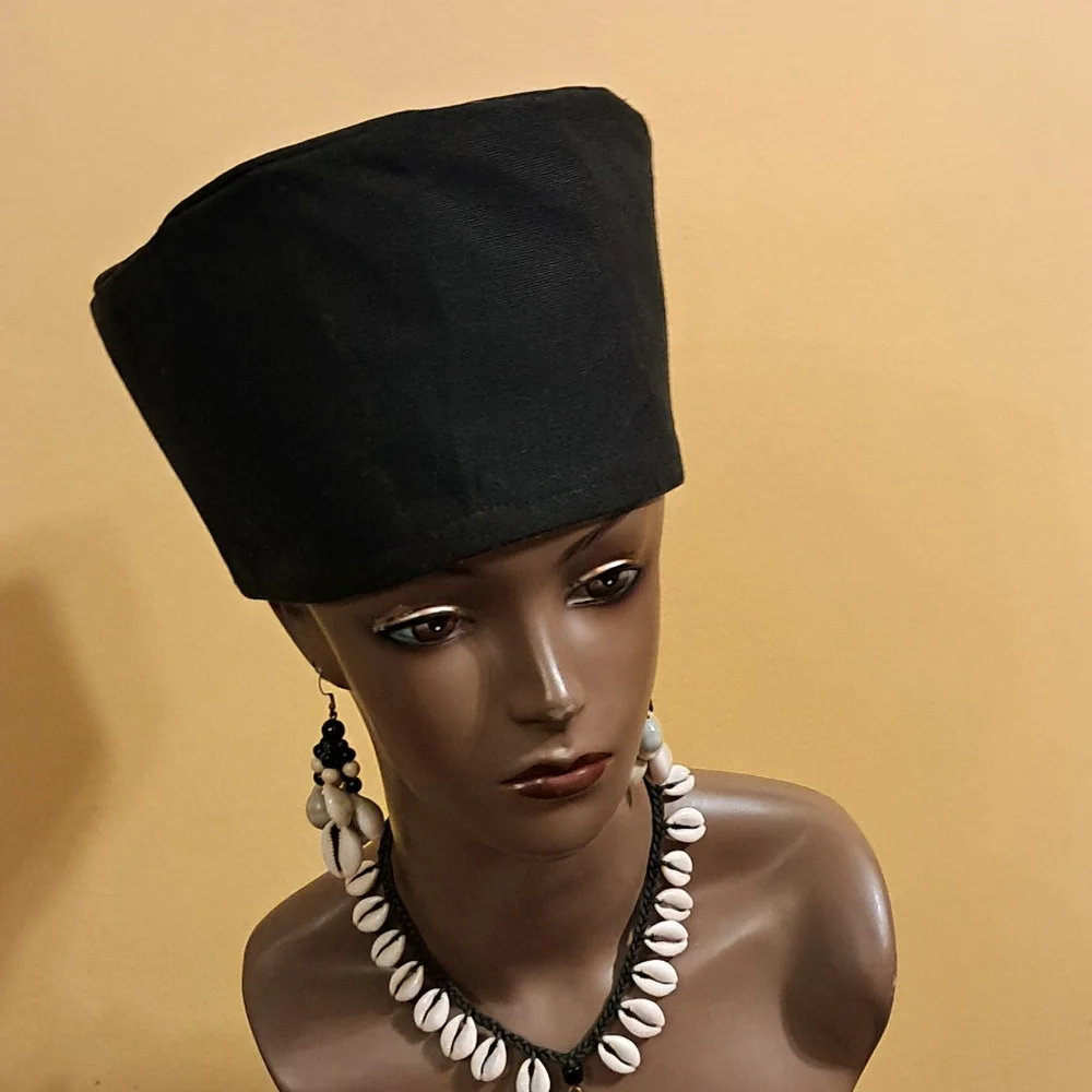 SALE ENDS IN 3 DAYS! NEW UNISEX KUFI STYLE HAT BLACK MULTI REVERSIBLE 24